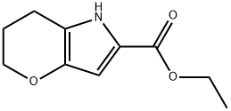 Ethyl 1,5,6,7-Tetrahydropyrano[3,2-b]pyrrole-2-carboxylate 结构式