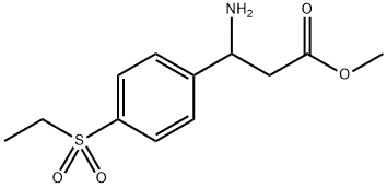 methyl 3-amino-3-(4-(ethylsulfonyl)phenyl)propanoate 结构式