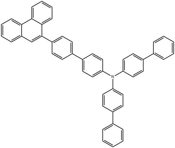 N-[1,1′-联苯]-4-基-N-[4′-(9-菲基)[1,1′-联苯]-4-基]-[1,1′-联苯]-4-胺 结构式