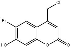 2H-1-Benzopyran-2-one, 6-bromo-4-(chloromethyl)-7-hydroxy- 结构式