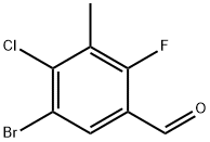 5-溴-4-氯-2-氟-3-甲基苯甲醛 结构式