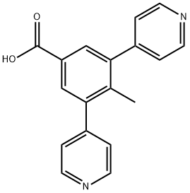 4-methyl-3,5-bis(pyridin-4-yl)benzoic acid 结构式