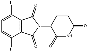 2-(2,6-二氧代-3-哌啶基)-4,7-二氟-1H-异吲哚-1,3(2H)-二酮 结构式