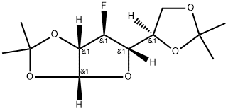3-Deoxy-3-fluoro-1,2:5,6-bis-O-(1-methylethylidene)-α-D-galactofuranose 结构式