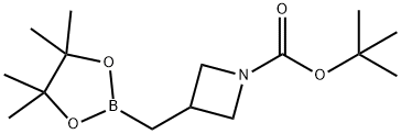TERT-BUTYL 3-[(TETRAMETHYL-1,3,2-DIOXABOROLAN-2-YL)METHYL]AZETIDINE-1-CARBOXYLATE 结构式