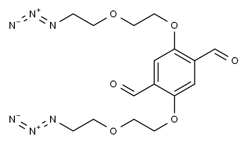 1,4-Benzenedicarboxaldehyde, 2,5-bis[2-(2-azidoethoxy)ethoxy]- 结构式