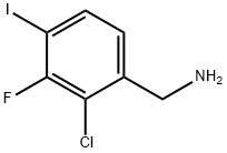 (2-chloro-3-fluoro-4-iodophenyl)methanamine 结构式