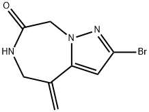 2-溴-4-亚甲基-5,6-二氢-4H-吡唑并[1,5-D] [1,4]二氮杂-7(8H)-酮 结构式