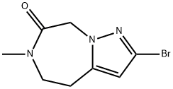 2-溴-6-甲基-5,6-二氢-4H-吡唑并[1,5-D][1,4]二氮杂-7(8H)-酮 结构式