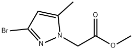 2-(3-溴-5-甲基-1H-吡唑-1-基)乙酸甲酯 结构式