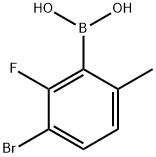 3-溴-2-氟-6-甲基苯基硼酸 结构式