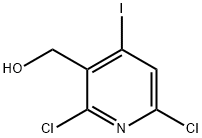 2,6-二氯-4-碘-3-吡啶甲醇 结构式