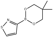 3-(5,5-二甲基-1,3,2-二氧硼杂环己烷-2-基)异噻唑 结构式