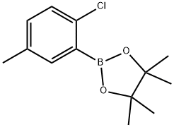 2-(2-氯-5-甲基苯基)-4,4,5,5-四甲基-1,3,2-二氧硼杂环戊烷 结构式