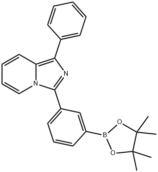 1-Phenyl-3-(3-(4,4,5,5-tetramethyl-1,3,2-dioxaborolan-2-yl)phenyl)imidazo[1,5-a]pyridine 结构式