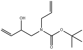 Carbamic acid, N-(2-hydroxy-3-buten-1-yl)-N-2-propen-1-yl-, 1,1-dimethylethyl ester 结构式