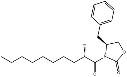3-((S)-2-methyldecanoyl)-4(S)-4-benzyloxazolidin-2-one 结构式