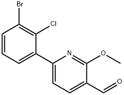 6-(3-溴-2-氯苯基) -2-甲氧基烟醛 结构式