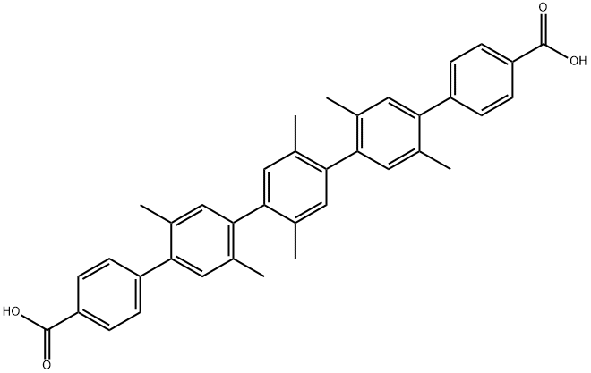 2',2“,2”',5',5“,5”'-六甲基-[1,1':4',1“:4”,1'“:4'”,1“”-五苯基]-4,4“”-二羧酸 结构式