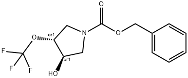 benzyl (3R,4R)-3-hydroxy-4-(trifluoromethoxy)pyrrolidine-1-carboxylate 结构式