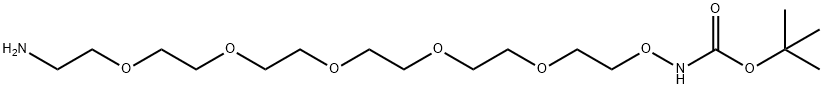 Boc-Aminooxy-PEG5-amine 结构式