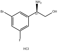 (2R)-2-amino-2-(3-bromo-5-fluorophenyl)ethan-1-olhydrochloride 结构式