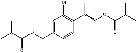 8,9-Dehydro-7,9-diisobutyryloxythymol 结构式