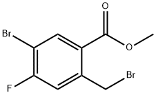 5-溴-2-(溴甲基)-4-氟苯甲酸甲酯 结构式