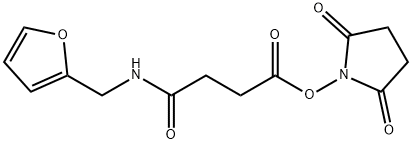 Butanoic acid, 4-[(2-furanylmethyl)amino]-4-oxo-, 2,5-dioxo-1-pyrrolidinyl ester 结构式