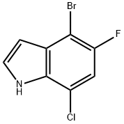 4-溴-7-氯-5-氟-1H-吲哚 结构式