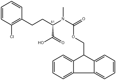 Fmoc-MeHph(2-Cl)-OH 结构式