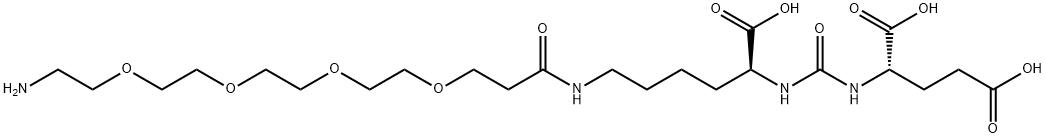 (21S,25S)-1-氨基-15,23-二氧代-3,6,9,12-四氧杂-16,22,24-T三氮杂二十七烷-21,25,27-三羧酸 结构式