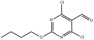 5-PYRIMIDINECARBOXALDEHYDE, 2-BUTOXY-4,6-DICHLORO- 结构式