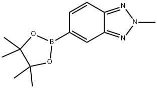 2-methyl-5-(4,4,5,5-tetramethyl-1,3,2-dioxaborolan-2-yl)benzotriazole 结构式