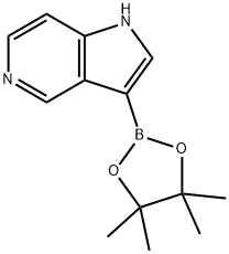 1H-Pyrrolo[3,2-c]pyridine, 3-(4,4,5,5-tetramethyl-1,3,2-dioxaborolan-2-yl)- 结构式