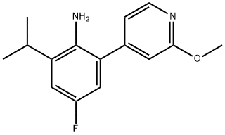 Benzenamine, 4-fluoro-2-(2-methoxy-4-pyridinyl)-6-(1-methylethyl)- 结构式