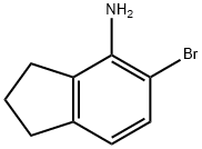5-溴-2,3-二氢-1H-茚-4-胺 结构式