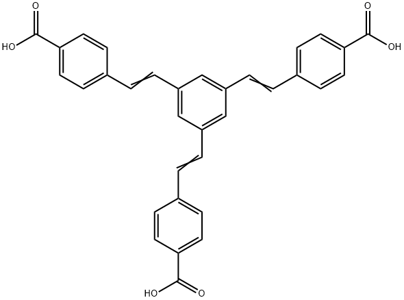 Benzoic acid, 4,4',4''-(1,3,5-benzenetriyltri-2,1-ethenediyl)tris- 结构式