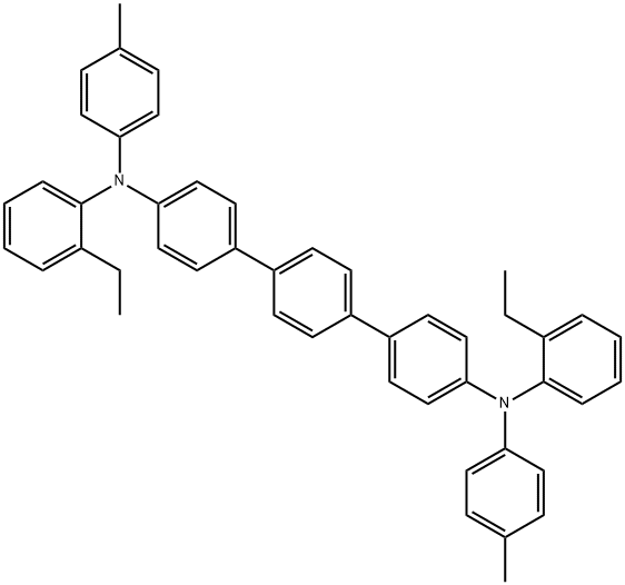 [1,1':4',1''-Terphenyl]-4,4''-diamine, N4,N4''-bis(2-ethylphenyl)-N4,N4''-bis(4-methylphenyl)- 结构式