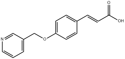 (2)-3-{4-[(吡啶-3-基)甲氧基]苯基}丙-2-烯酸 结构式