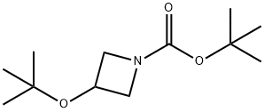 1-AZETIDINECARBOXYLIC ACID, 3-(1,1-DIMETHYLETHOXY)-, 1,1-DIMETHYLETHYL ESTER 结构式