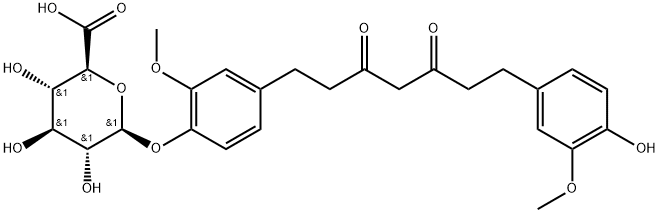 TETRAHYDROCURCUMIN 4-O-Β-D-GLUCURONIDE 结构式