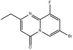 7-溴-2-乙基-9-氟-4H-吡啶并[1,2-A]嘧啶-4-酮 结构式