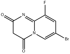 7-溴-9-氟-2H-吡啶并[1,2-A]嘧啶-2,4(3H)-二酮 结构式