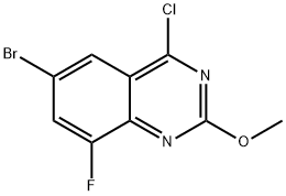 6-溴-4-氯-8-氟-2-甲氧基喹唑啉 结构式
