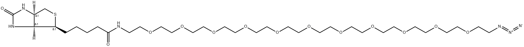 Biotin-PEG11-CH2CH2N3 结构式