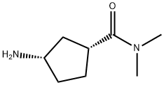 (1R,3S)-3-氨基-N,N-二甲基环戊烷-1-甲酰胺 结构式