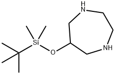 1H-1,4-Diazepine, 6-[[(1,1-dimethylethyl)dimethylsilyl]oxy]hexahydro- 结构式