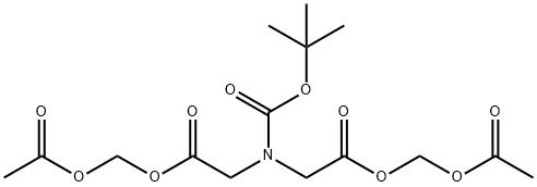 Glycine, N-[2-[(acetyloxy)methoxy]-2-oxoethyl]-N-[(1,1-dimethylethoxy)carbonyl]-, (acetyloxy)methyl ester 结构式