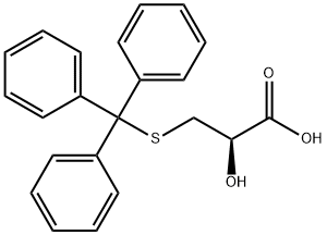 (2R)-2-hydroxy-3-[(triphenylmethyl)sulfanyl]propanoic acid 结构式